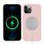 Apple iPhone 12 Pro Kılıf Zore Silksafe Wireless Kapak Pembe Açık