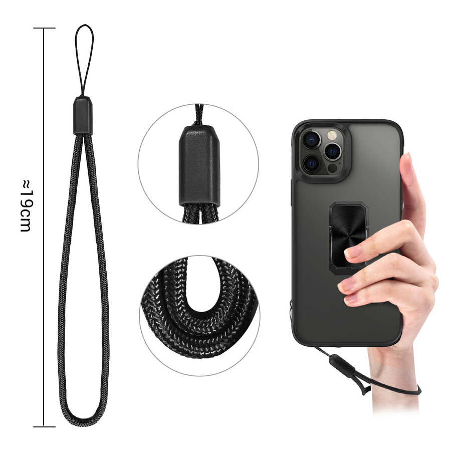 Apple iPhone 12 Pro Kılıf Zore V-Bax Kapak Siyah