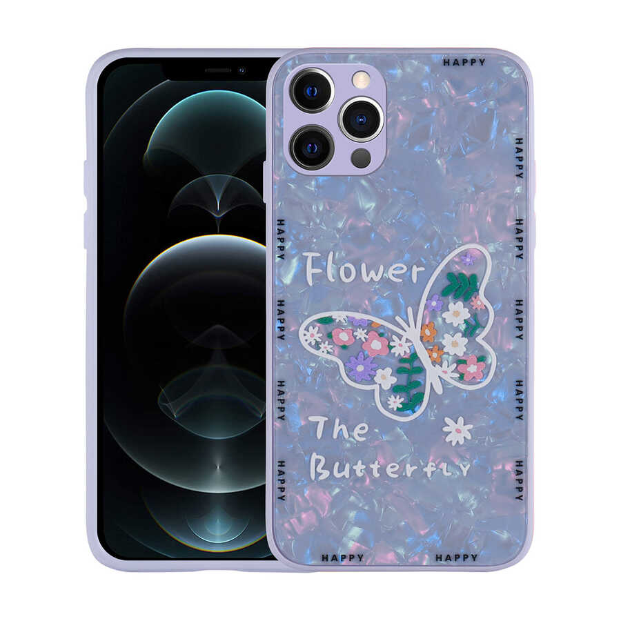 Apple iPhone 12 Pro Max Kılıf Desenli Sert Silikon Zore Mumila Kapak White Rabbit