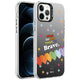Apple iPhone 12 Pro Max Kılıf Desenli Zore Silver Sert Kapak Kalp