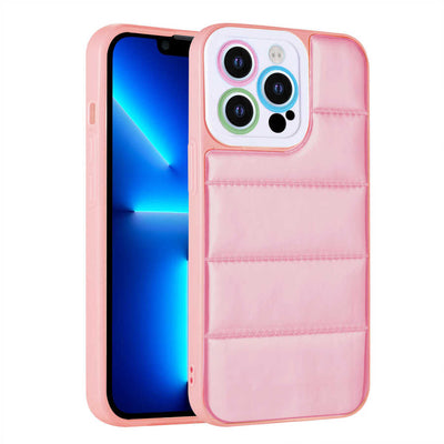 Apple iPhone 12 Pro Max Kılıf Kamera Korumalı Airbagli Renkli Zore Seksek Kapak Pembe