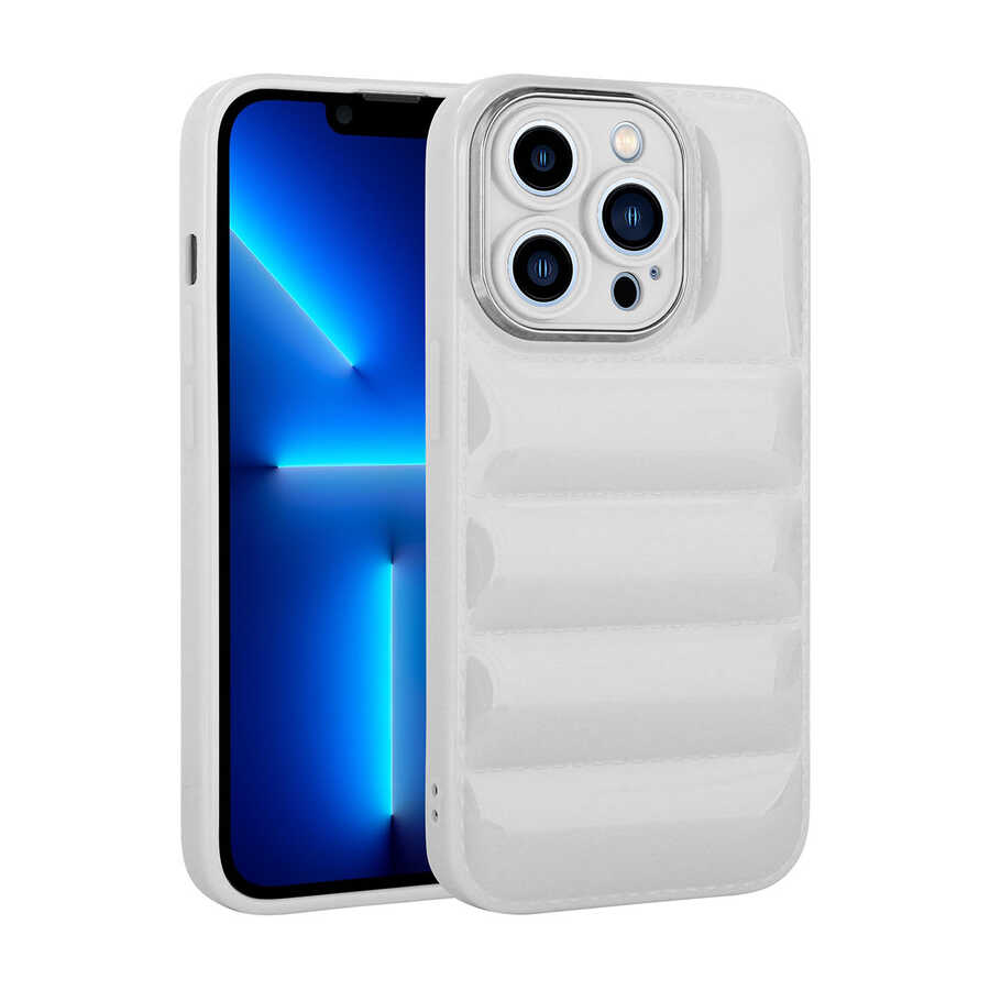 Apple iPhone 12 Pro Max Kılıf Kamera Korumalı Parlak Airbag'li Zore Galya Kapak Mor