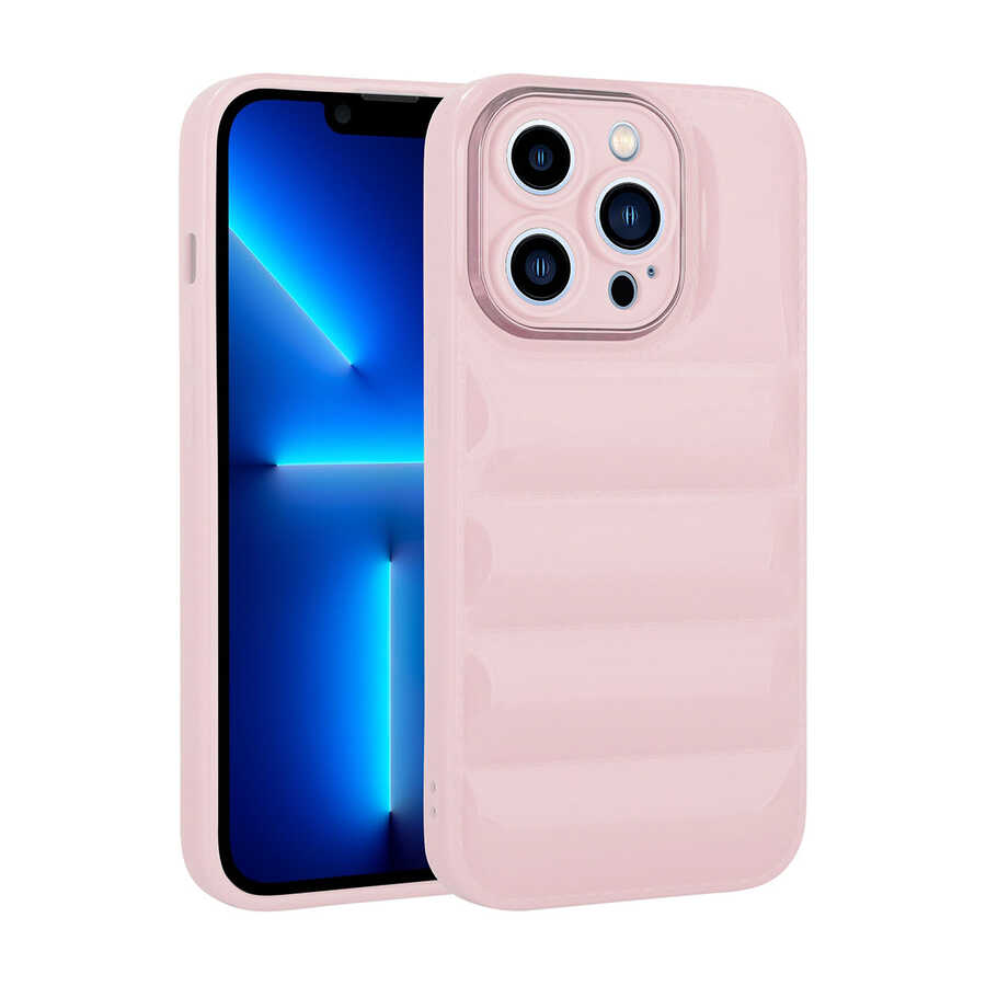 Apple iPhone 12 Pro Max Kılıf Kamera Korumalı Parlak Airbag'li Zore Galya Kapak