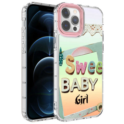 Apple iPhone 12 Pro Max Kılıf Kamera Korumalı Renkli Desenli Sert Silikon Zore Korn Kapak NO12