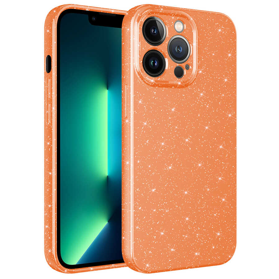 Apple iPhone 12 Pro Max Kılıf Kamera Korumalı Simli Lüks Zore Koton Kapak