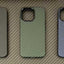 Apple iPhone 12 Pro Max Kılıf Karbon Fiber Tasarımlı Zore Karbono Kapak Koyu Yeşil