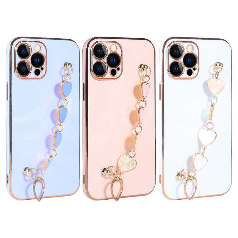 Apple iPhone 12 Pro Max Kılıf Zore Kalbim Kapak Pembe