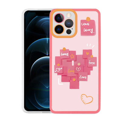 Apple iPhone 12 Pro Max Kılıf Zore M-Fit Desenli Kapak Love Story No2