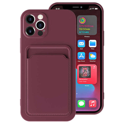 Apple iPhone 12 Pro Max Kılıf Zore Ofix Kapak Mürdüm