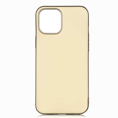 Apple iPhone 12 Pro Max Kılıf Zore Premier Silikon Kapak Gold