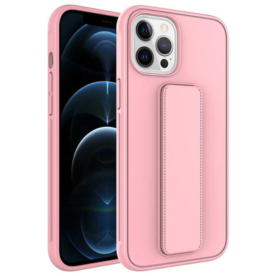 Apple iPhone 12 Pro Max Kılıf Zore Qstand Kapak Gri