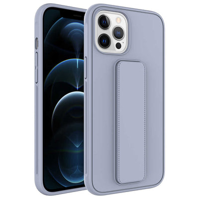 Apple iPhone 12 Pro Max Kılıf Zore Qstand Kapak Gri