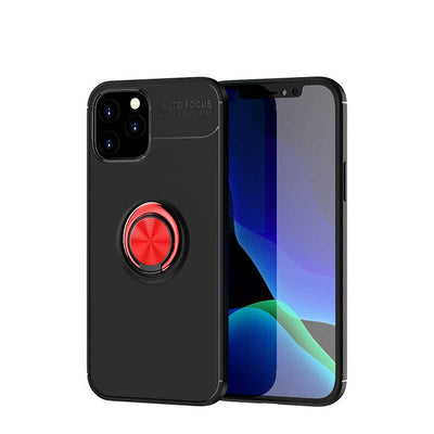 Apple iPhone 12 Pro Max Kılıf Zore Ravel Silikon Kapak Siyah-Kırmızı