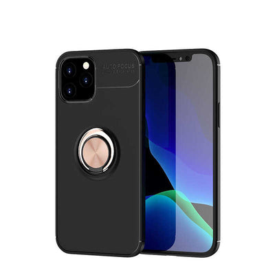 Apple iPhone 12 Pro Max Kılıf Zore Ravel Silikon Kapak Siyah-Rose Gold