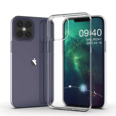 Apple iPhone 12 Pro Max Kılıf Zore Süper Silikon Kapak Renksiz