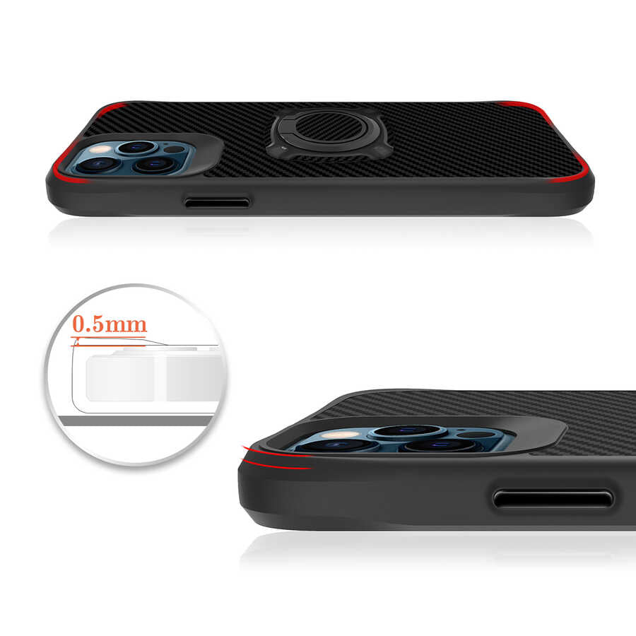 Apple iPhone 12 Pro Max Kılıf Zore Timo Kapak Siyah