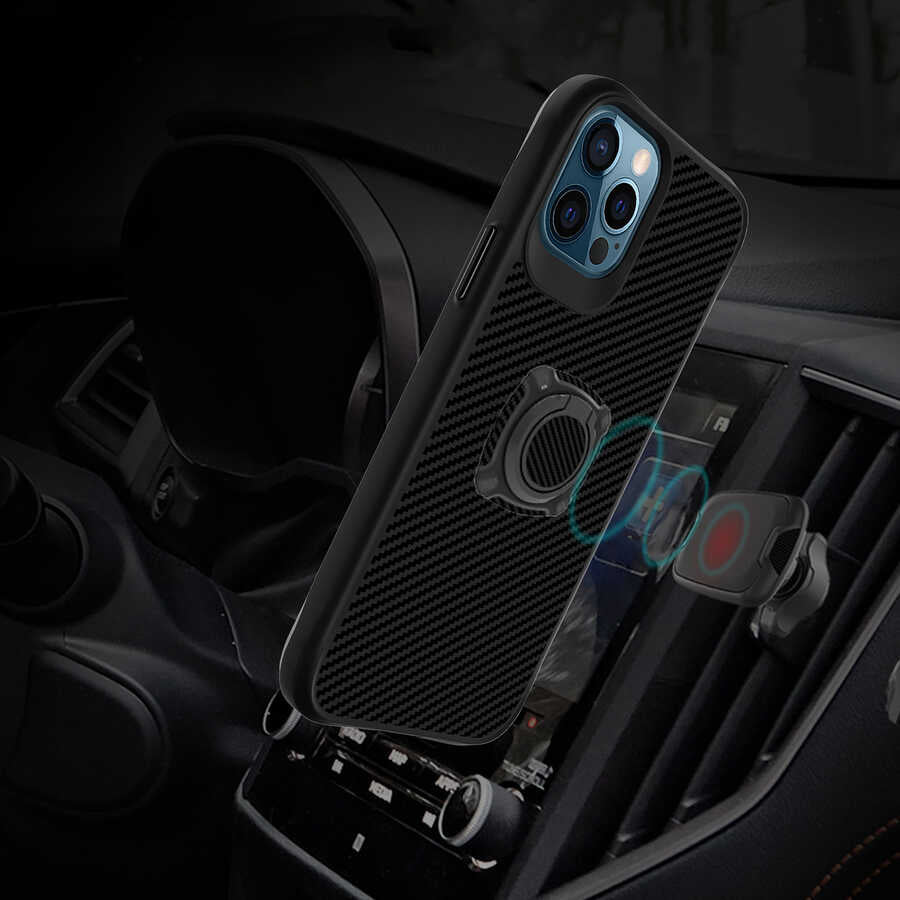 Apple iPhone 12 Pro Max Kılıf Zore Timo Kapak Siyah