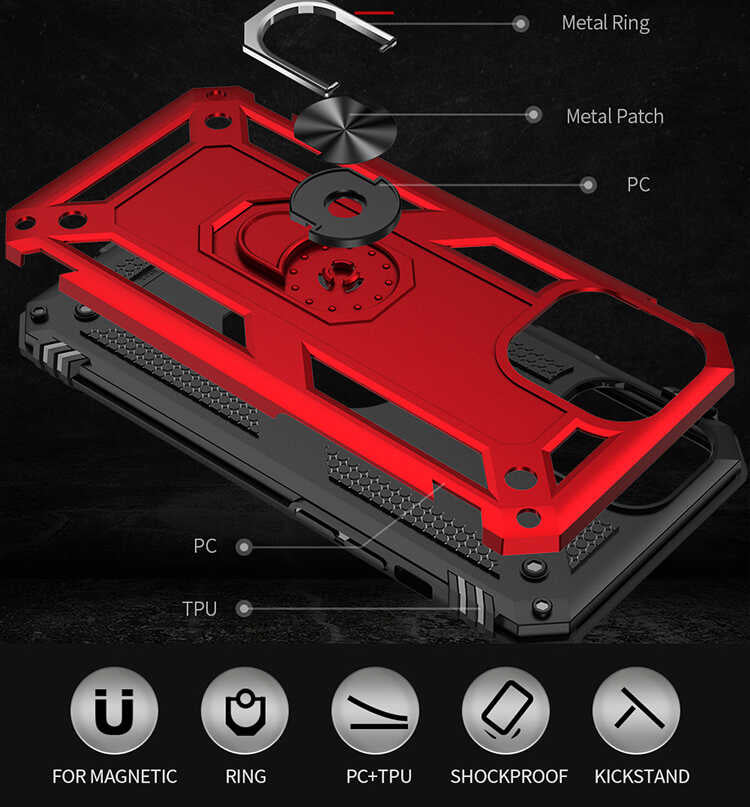 Apple iPhone 12 Pro Max Kılıf Zore Vega Kapak Gri