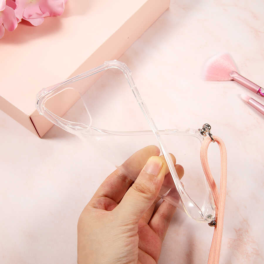 Apple iPhone 12 Pro Max Kılıf Zore X-Rop Kapak Renksiz