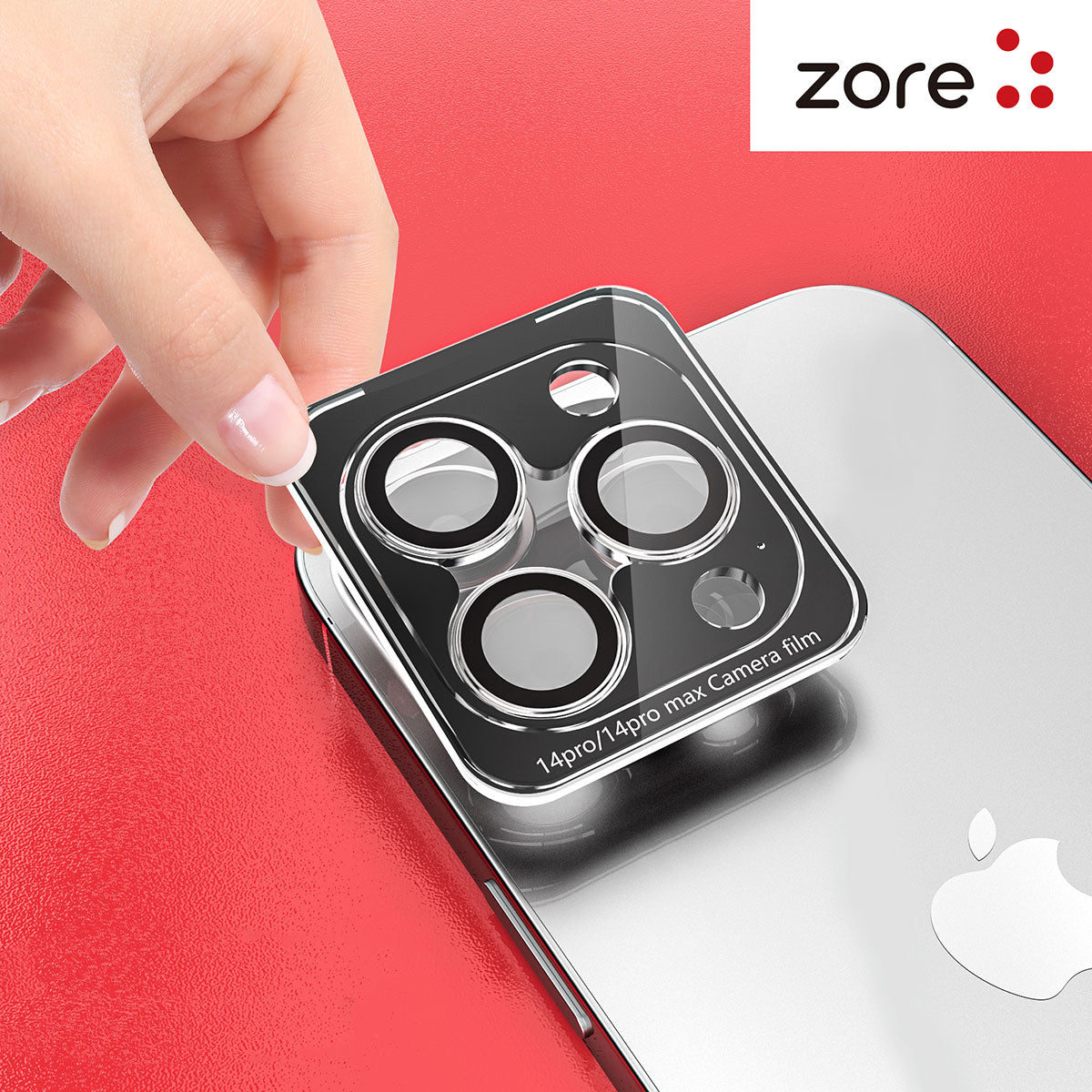 Apple iPhone 12 Pro Max Zore CL-12 Premium Safir Parmak İzi Bırakmayan Anti-Reflective Kamera Lens Koruyucu Mavi
