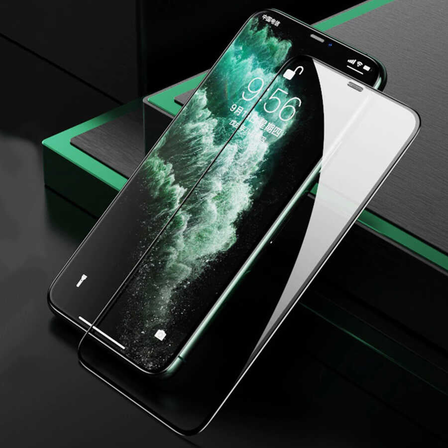 Apple iPhone 12 Zore Rio Glass Cam Ekran Koruyucu Siyah