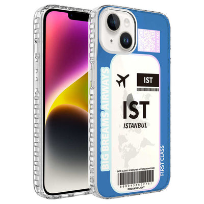 Apple iPhone 13 Kılıf Airbag Kenarlı Renkli Desenli Silikon Zore Elegans Kapak NO4