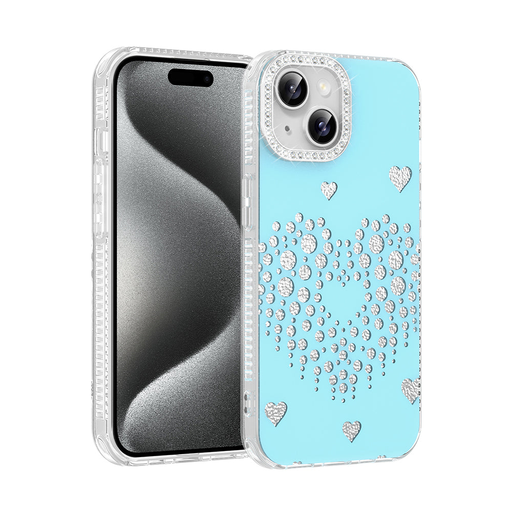 Apple iPhone 13 Kılıf Damla Taşlı Zore Rivas Sert PC Kapak