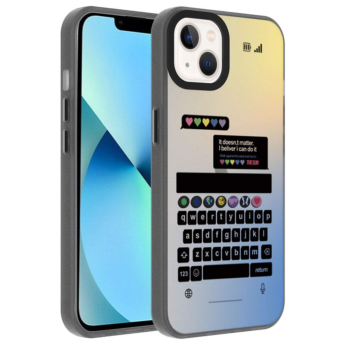 Apple iPhone 13 Kılıf Desenli Zore Dragon Sert Kapak Gezegen