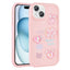 Apple iPhone 13 Kılıf Kabartma Figürlü Parlak Zore Toys Silikon Kapak Pembe