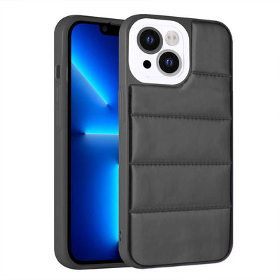 Apple iPhone 13 Kılıf Kamera Korumalı Airbagli Renkli Zore Seksek Kapak Siyah