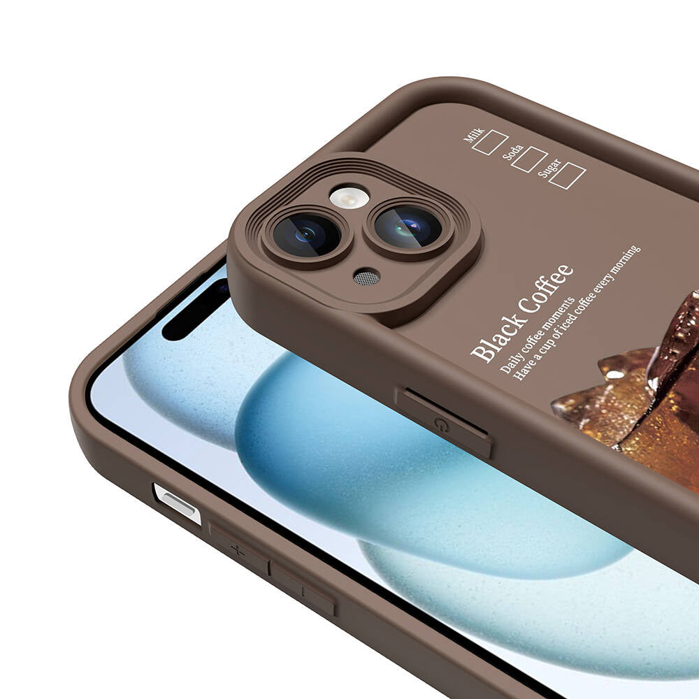 Apple iPhone 13 Kılıf Kamera Korumalı Baskılı Arka Yüzey Zore Klas Kapak Beyaz