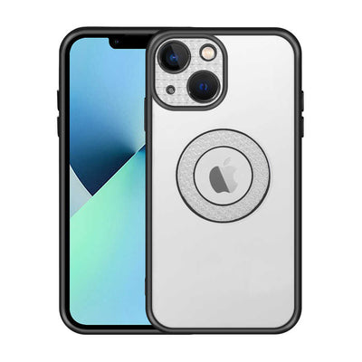 Apple iPhone 13 Kılıf Kamera Korumalı Logo Gösteren Zore Esta Kapak Siyah