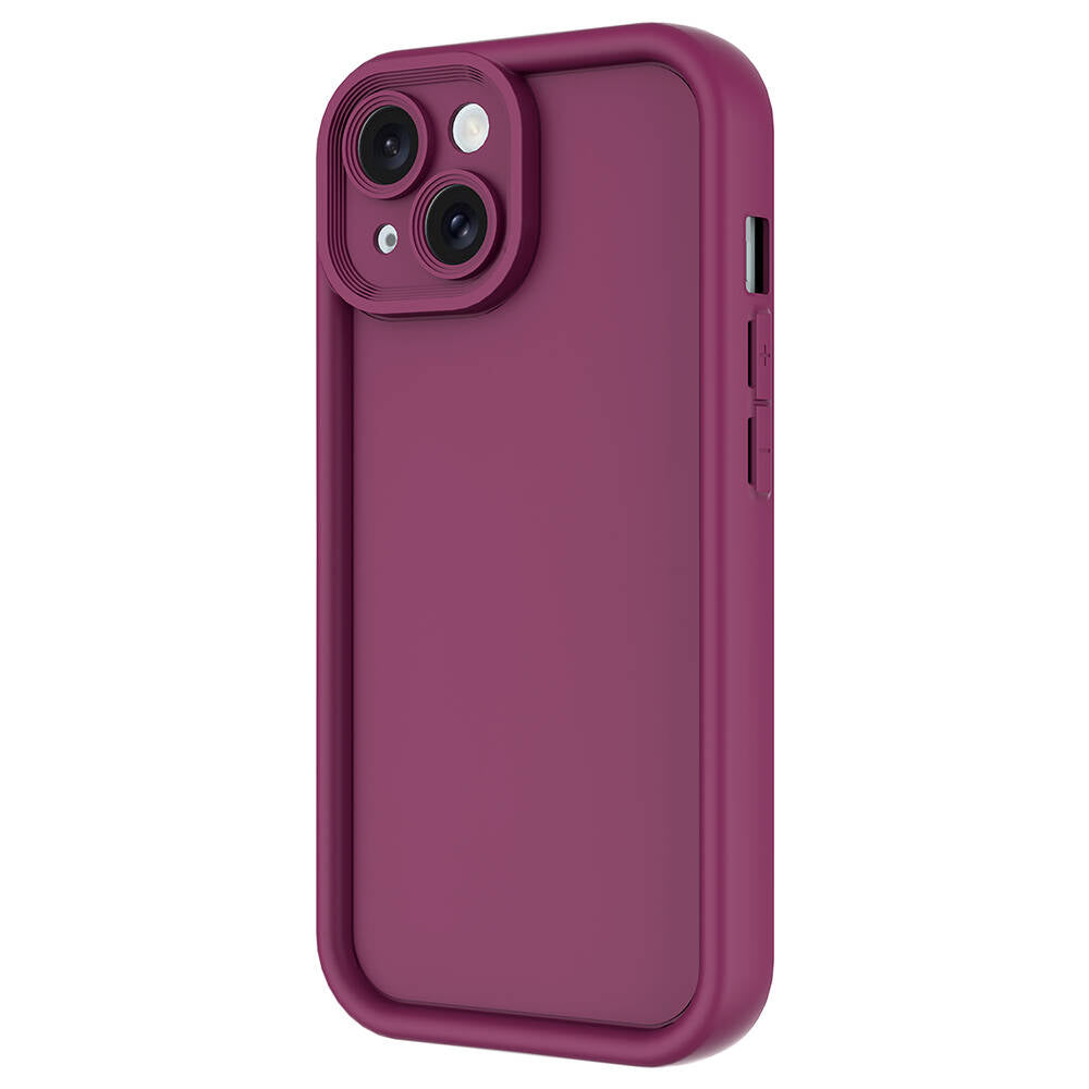 Apple iPhone 13 Kılıf Kamera Korumalı Zore Ananas Kapak Pembe Koyu