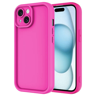 Apple iPhone 13 Kılıf Kamera Korumalı Zore Ananas Kapak Pembe Koyu