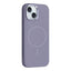 Apple iPhone 13 Kılıf M-Safe Şarj Özellikli Metal Kamera Çerçeveli Zore Edi Silikon Kapak Lavendery Gray