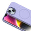 Apple iPhone 13 Kılıf M-Safe Şarj Özellikli Metal Kamera Çerçeveli Zore Edi Silikon Kapak Kahverengi