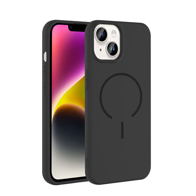 Apple iPhone 13 Kılıf M-safe Şarj Özellikli Zore Meta Kapak Siyah