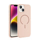 Apple iPhone 13 Kılıf M-safe Şarj Özellikli Zore Meta Kapak Rose Pembe