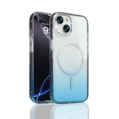 Apple iPhone 13 Kılıf M-Safe Şarj Özellikli Zore Septik Silikon Kapak Turkuaz