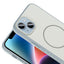 Apple iPhone 13 Kılıf M-safe Şarj Özellikli Zore Tea Kapak Gümüş