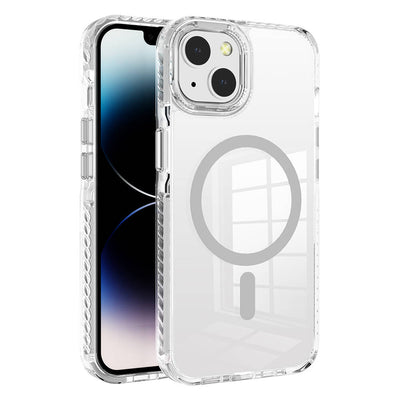 Apple iPhone 13 Kılıf M-safe Şarj Özellikli Airbagli Takılabilir Askı Aparatlı Zore Nana Kapak Gri