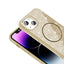 Apple iPhone 13 Kılıf M-safe Şarj Özellikli Parlayan Simli Zore Okso Kapak Gold