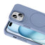 Apple iPhone 13 Kılıf M-safe Şarj Özellikli Sıvı Teknolojili Silinebilir Sert Zore Kivi Kapak Lavendery Gray