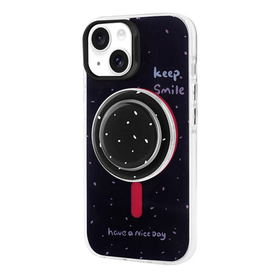 Apple iPhone 13 Kılıf M-safe Şarj Özellikli Tak-Çıkar Pop Soketli Zore Tiktok Kapak Siyah