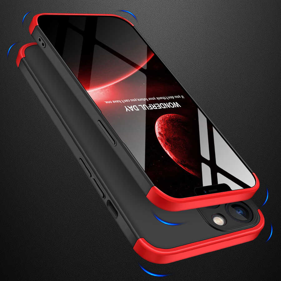 Apple iPhone 13 Kılıf Zore Ays Kapak Siyah-Mavi
