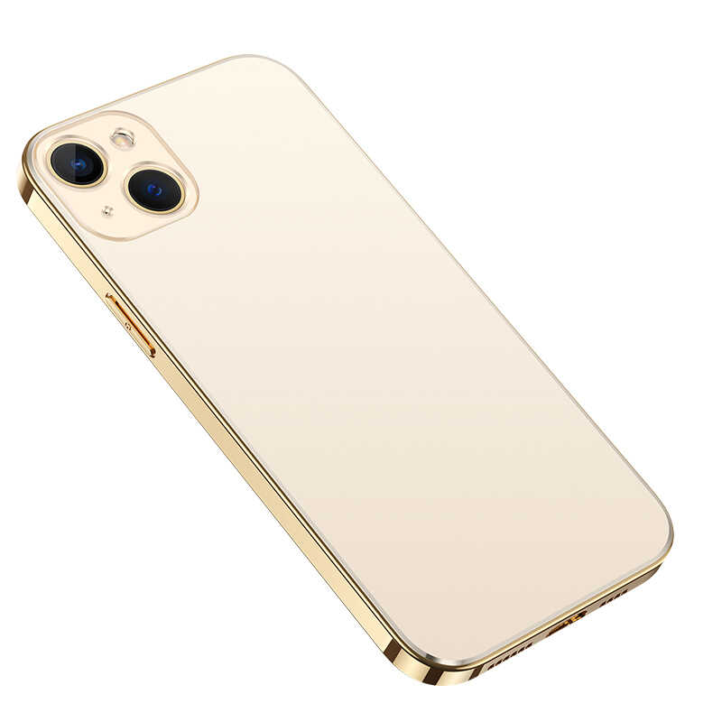 Apple iPhone 13 Kılıf Zore Bobo Kapak Gold