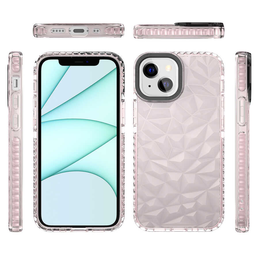 Apple iPhone 13 Kılıf Zore Buzz Kapak Pembe