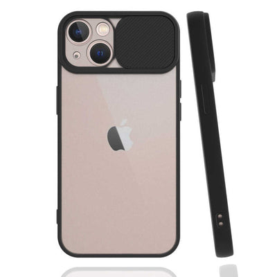 Apple iPhone 13 Kılıf Zore Lensi Kapak Siyah