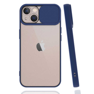 Apple iPhone 13 Kılıf Zore Lensi Kapak Lacivert