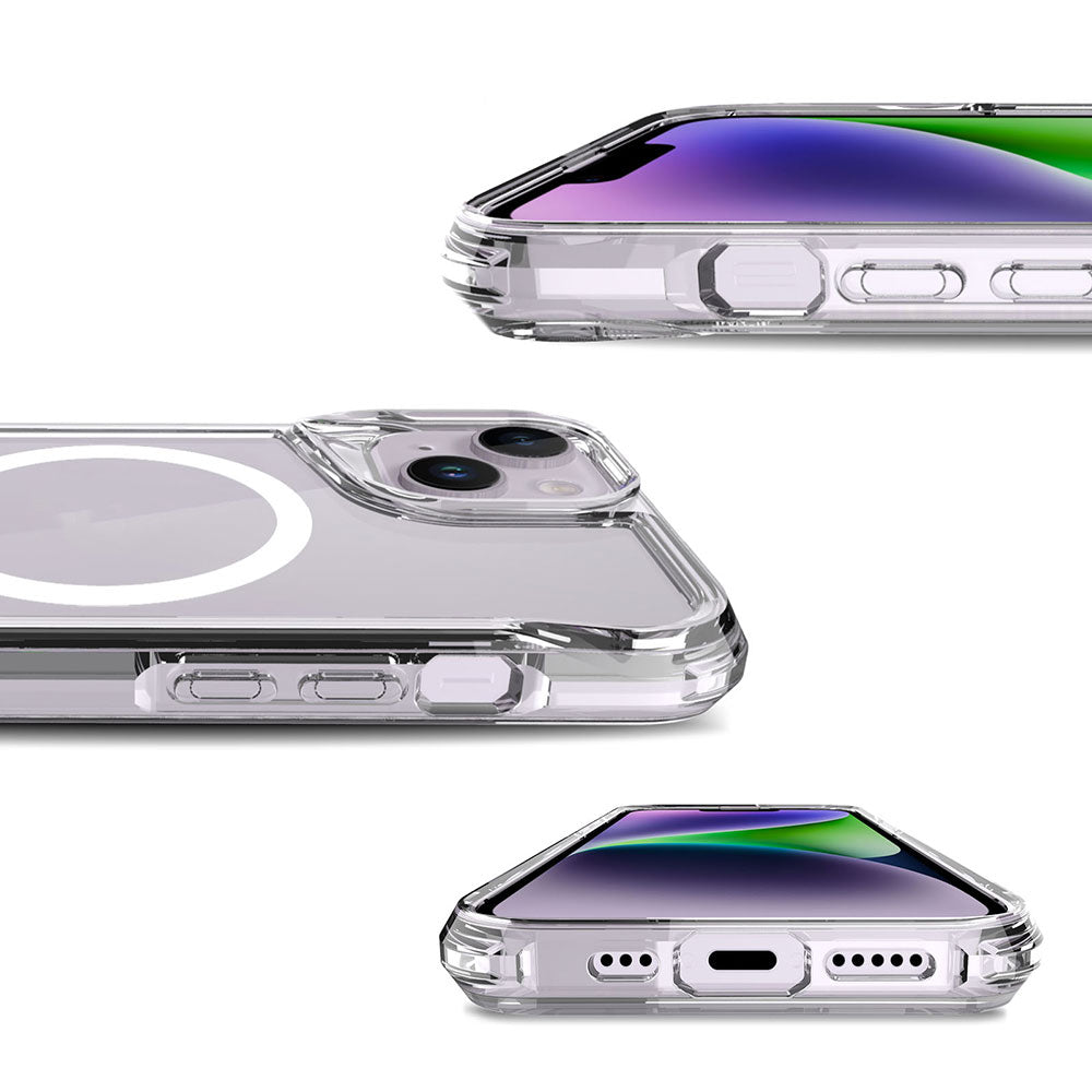 Apple iPhone 13 Kılıf Zore M-safe Şarj Özellikli T-Max M-safe Kapak Renksiz